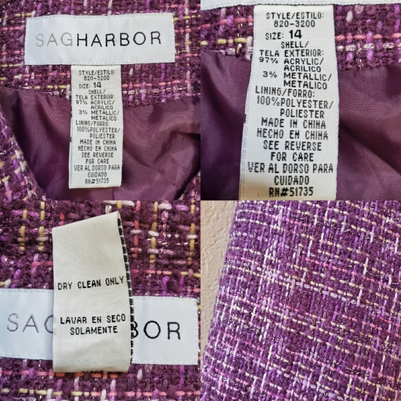 VTG Academia Style Woven Thread Plaid Blazer Jacket Shacket 14 - Picture 7 of 8